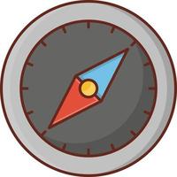 Farbliniensymbole für Kompas vektor