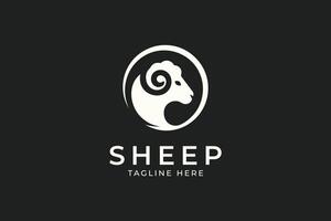 elegant får och lamm logotyp för ull och boskap marknadsföra branding vektor