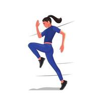 Vektorillustration mit laufendem nettem Mädchen vektor
