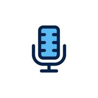 Mikrofon Icon Design Vektor Symbol Podcast, Stimme, Mikrofon, Karaoke, Singen für Multimedia