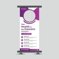 Gesundheitswesen aufrollen Banner Design Vorlage vektor