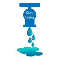 spara vatten, happy world water day event designkoncept vektor