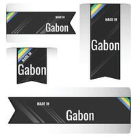 einstellen von gemacht im Gabun, Zeichen. modern gabon gemacht im Briefmarke vektor