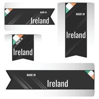 uppsättning av tillverkad i irland etiketter, tecken. modern irland tillverkad i stämpel vektor