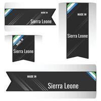 uppsättning av tillverkad i sierra leone etiketter, tecken. modern sierra leone tillverkad i stämpel vektor