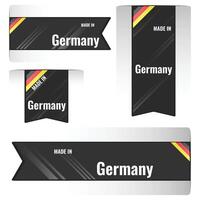 einstellen von gemacht im Deutschland Etiketten, Zeichen. modern Deutschland gemacht im Briefmarke vektor