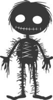 Silhouette Voodoo Puppe schwarz Farbe nur vektor