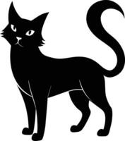 Katze Silhouette sauber und elegant Design vektor
