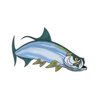 Tarpon Angeln Illustration Logo Bild t Hemd vektor