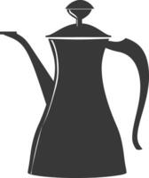 Silhouette Kaffee Topf schwarz Farbe nur vektor