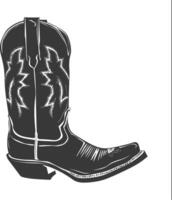 Silhouette Cowboy Stiefel schwarz Farbe nur vektor