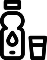 Flasche trinken Symbol Symbol Bild. Illustration von das trinken Wasser Flasche Glas Design Bild vektor