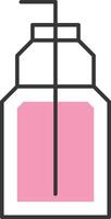 flaska dryck ikon symbol bild. illustration av de dryck vatten flaska glas design bild vektor