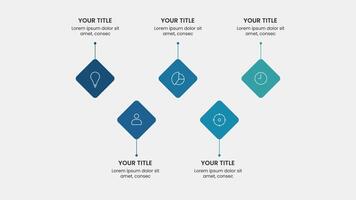 modern Infografik Vorlage. kreativ Geschäft Prozess zum Präsentation. Tonhöhe Deck Arbeitsablauf Design vektor