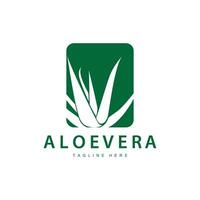 Aloe vera Logo kosmetisch Design einfach Grün Pflanze Gesundheit Symbol Illustration vektor