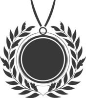 silhuett medalj tilldela svart Färg endast vektor