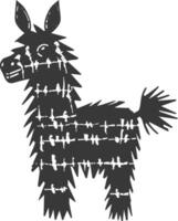 Silhouette Mexikaner Pinata schwarz Farbe nur vektor