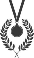 silhuett medalj tilldela svart Färg endast vektor