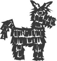 Silhouette Mexikaner Pinata schwarz Farbe nur vektor