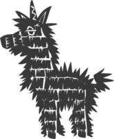 Silhouette Mexikaner Pinata schwarz Farbe nur vektor