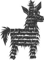 Silhouette Mexikaner Pinata schwarz Farbe nur vektor