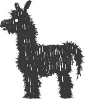 Silhouette Mexikaner Pinata schwarz Farbe nur vektor