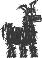 Silhouette Mexikaner Pinata schwarz Farbe nur vektor