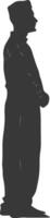 Silhouette Muslim Mann schwarz Farbe nur vektor