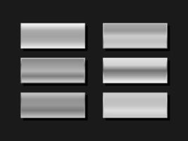 samling av silver, krom metallisk lutning. vektor