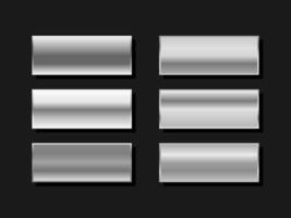 Sammlung von Silber, Chrom metallisch Gradient. vektor