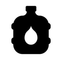 Wasser Spender Flasche Silhouette Symbol. vektor