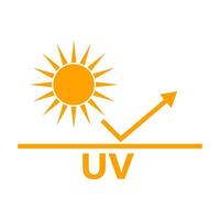 reflekterande uv ikon. ultraviolett. vektor