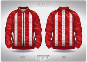 eps Jersey Sport Hemd .Rot Weiß Punkt tarnen Muster Design, Illustration, Textil- Hintergrund zum Sport lange Ärmel Sweatshirt vektor