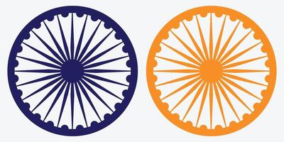 indisch Ashoka Chakra oder Ashoka Rad Symbol. vektor