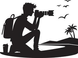 Fotograf nehmen Fotos Silhouette Clip Art Illustration vektor