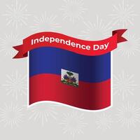 Haiti wellig Flagge Unabhängigkeit Tag Banner Hintergrund vektor
