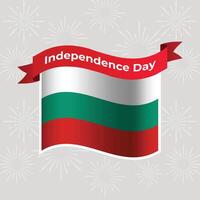 Bulgarien wellig Flagge Unabhängigkeit Tag Banner Hintergrund vektor