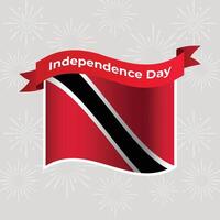 Trinidad und Tobago wellig Flagge Unabhängigkeit Tag Banner Hintergrund vektor