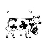 försäljning märka på ko nacke som visar begrepp ikon av ko pris erbjudande vektor