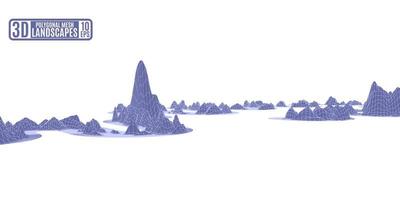Hintergrund mit polygonalen Bergen des Computers auf weißer Farbe vektor