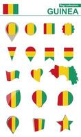 guinea flagga samling. stor uppsättning för design. vektor