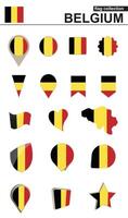 Belgien Flagge Sammlung. groß einstellen zum Design. vektor