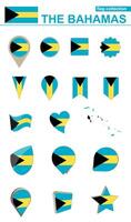 de Bahamas flagga samling. stor uppsättning för design. vektor