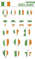 Irland Flagge Sammlung. groß einstellen zum Design. vektor