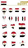 Ägypten Flagge Sammlung. groß einstellen zum Design. vektor