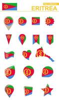 eritrea Flagge Sammlung. groß einstellen zum Design. vektor