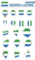 sierra leone flagga samling. stor uppsättning för design. vektor