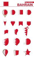 bahrain flagga samling. stor uppsättning för design. vektor