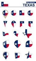 texas flagga samling. stor uppsättning för design. vektor