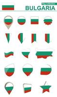 Bulgarien Flagge Sammlung. groß einstellen zum Design. vektor